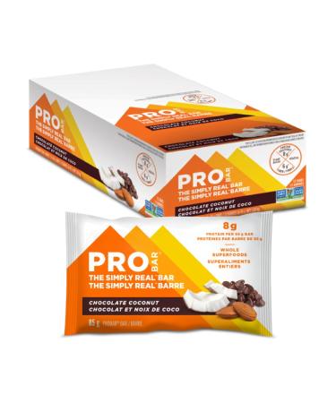 PROBAR - The Simply Real Meal Bar Plant-Based Whole Food Ingredients Chocolate Coconut 12 Count (85g)