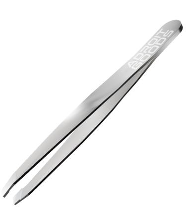 AdroitGoods tweezers epilation - slanted - stainless steel - professional - silver (silver)