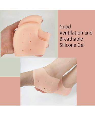 Heel Cups Sleeves - Gel Cushion Pads for Pain Relief | Silicone Cups for Cracked Heels Achilles Tendinitis & Plantar Fasciitis - Unisex - Buy Online on GoSupps.com