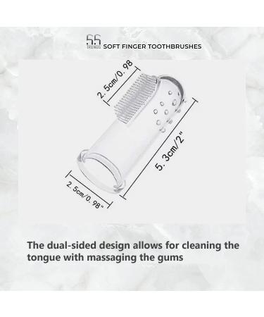 Pack of 2 Baby Finger Toothbrushes - Silicone Oral Cleaning & Gum Massage for Kids - Buy Online on GoSupps.com