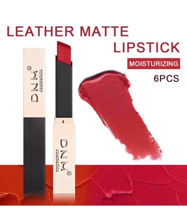 DNM 6Pcs Red Silky Velvet Matte Lipstick Set for Women - Long Lasting, Waterproof Maroon Lipstick - 24 Hours Color Stay - 6 Count Pack - Buy Online on GoSupps.com
