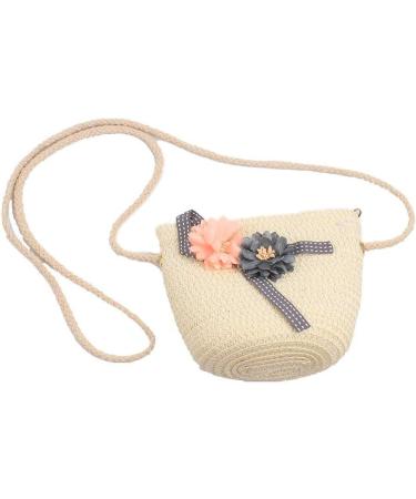 Integrity.1 Girls Summer Sun Hat & Small Bag Set - Milky White Flower Visor & Straw Hat for Kids - Buy Online on GoSupps.com