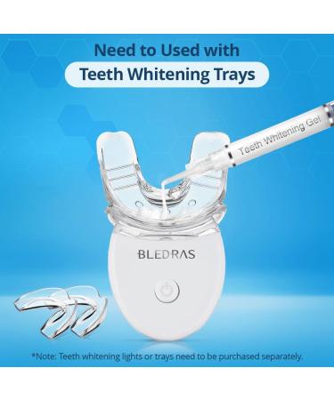 Bledras Teeth Whitening Kit Refill - 10 PCs Professional Tooth Bleaching Gel with LED Light & Soothing Gel - Safe & Effective Whitening - Buy Online on GoSupps.com