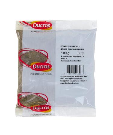 DUCROS Ground Grey Pepper 100g (Pack of 4)