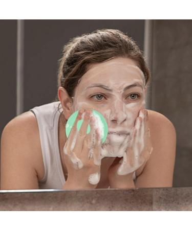 Face Exfoliator Brush | Super Soft Facial Cleansing Brush with Soft Bristles - Face Wash Scrub Exfoliator Brush Manual Handheld Face Skincare for Cleaning Frifer Green - Buy Online on GoSupps.com