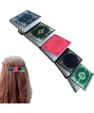 Book Hair Clip - Portable Book Hair Clips Exquisite Neutral Claw Clips Small Non-Slip Hair Clips Women Small Clip Hair Accessories for Librarians Readers Writers - Buy Online on GoSupps.com