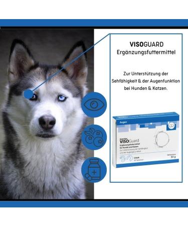Visoguard Tablets for Dogs & Cats | 30 Pieces - Supports Vision & Eye Health with Lutein & Zeaxanthin | Ideal Pet Care Supplement - Buy Online on GoSupps.com