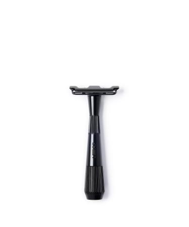 Leaf Shave | Twig Razor Black - All-Metal Eco-Friendly Razor for Men & Women Includes 5 Stainless Steel Single-Edge Razor Blades Recommended for Face Shaving Lighter Hair and Sensitive Skin Black - Twig