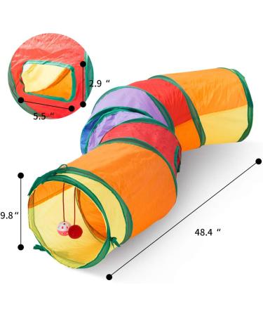 Blnboimrun Cat Tunnel with Play Ball Interactive Peek-a-Boo Chute & Tube Toy for Indoor Cats | Camouflage S-Style Design - Buy Online on GoSupps.com
