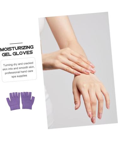 FRCOLOR 1 Pair Gel Moisturizing Gloves Night Gloves moisturizing Half Gloves Mens Mittens with Fingers Ladies Mittens Silk Mens Lotion Beauty Care Gloves Hand use Purple Dipping Miss Sock - Buy Online on GoSupps.com