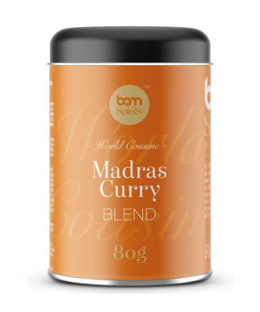 BAM Madras Curry, Spice Mix for Indian Cuisine, Indian Cuisine, Curry Sauce, Ground Spice Mix, Seasoning Mix, 80g