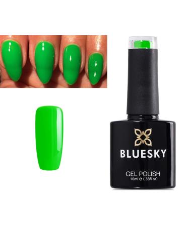 Bluesky Gel Polish GREEN NEON 10 APPLE GREEN Nail UV LED Soak Off 10ml