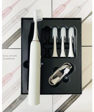 Sonic Electric Toothbrush - IPX7 Waterproof 4 Brush Heads 4 Modes 3 Intensity Levels 2-Minute Timer - Perfect for Adults - Buy Online on GoSupps.com