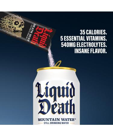 Liquid Death Electrolyte Death Dust - Hydration Powder Variety Pack (12 Stick Pack) - 3 Delicious Flavors for Optimal Hydration - Buy Online on GoSupps.com
