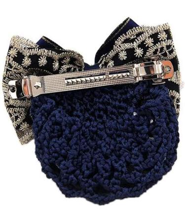 Bowknot Snood Net Net Hair Clip Net Hair Clip Barrette Hairnet Ladies Snood Net Hairnet Hair Clip Bun Cover Barrette F01 - Buy Online on GoSupps.com