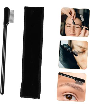 FRCOLOR 1 Set Eyelash Comb Handle Lash Comb Eyelash Wands Brush Brow Makeup Brush Makeup Gadgets Eyelash Separator Eyebrow Comb Brush Lash Tool Eyebrow Brush Woman Steel Needle Double Head 15x1.8cm Black - Buy Online on GoSupps.com