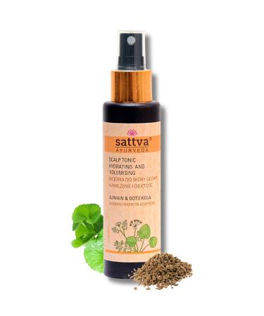 Sattva Haartonikum - intensive scalp care promotes hair growth and inhibits hair loss natural scalp tonic for dry and itchy scalp hair water alcohol -free (Ajwain)