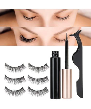 Buy Sonew Magnetic Eyelashes & Eyelash Makeup Set - 3 Pairs with Magnetic Eyeliner & Tweezers for Stunning Looks | International Shipping Available - Buy Online on GoSupps.com