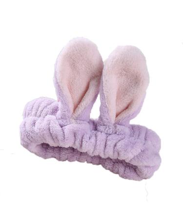 LOVEF Bunny Ear Cosmetic Headband - 5Pcs Fluffy Elastic Makeup Hairband for Shower, Face Washing, Facial Mask, Spa, Cosplay, Party - Buy Online on GoSupps.com