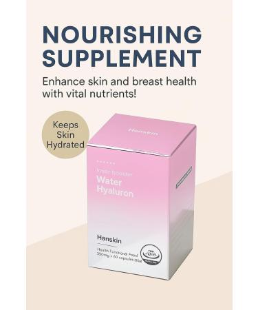 Hanskin Hyaluronic Acid Supplements for Hair Skin Wrinkles & Nails | L-Cysteine Biotin Vitamin C Collagen | Nutritional Supplement for Healthy Skin | 60 Capsules - Buy Online on GoSupps.com