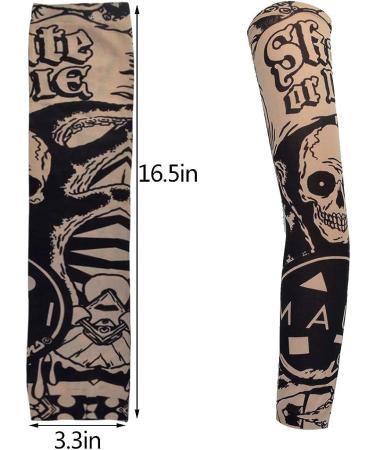 HOVEOX 20PCS Temporary Tattoo Arm Sleeves | Fake Arts Sunscreen Stockings for Halloween - Buy Online on GoSupps.com