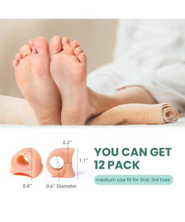 Buy Welnove Toe Separator for Overlapping Toes | Bunion Spacers & Hammer Toe Corrector - 6 Pack - Relieve Pressure & Realign Crooked Toes - Buy Online on GoSupps.com