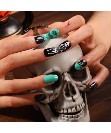 Lagunamoon Gel Nail Polish Set Mixed Colours Black White Green Gold Yellow Soak Off UV LED Manicure Set Requires Drying Under Nail Lamp Kit - Cutest Ghost - Buy Online on GoSupps.com