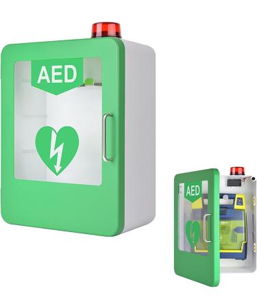Qianmei AED cabinet wall-mounted AED defibrillator storage cabinet with flashing alarm lights for emergency at home in the office and in the nursing home