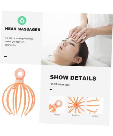 Beavorty Octopod Steel Head Massager - Handheld Claw Massage Tool for Ultimate Head Relief - Durable 21x15x15cm Orange Design - Buy Online on GoSupps.com