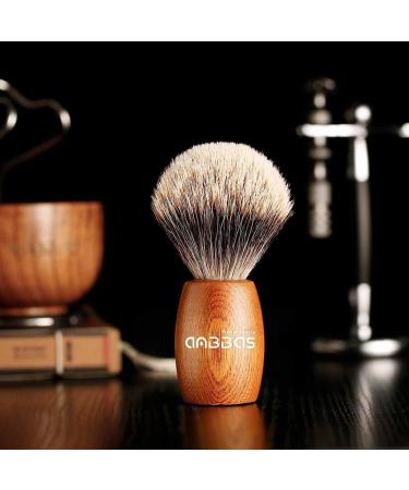Anbbas Men's Pure Badger Hair Shaving Brush - Manchurian Ash Wood Handle - Buy Online on GoSupps.com