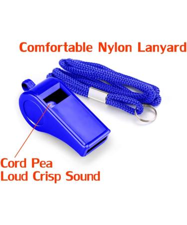 2 Pack Blue Hipat Whistle with Lanyard - Extra Loud Sports Whistles for Coach, Referee, Basketball - Great for Lifeguard and Survival - Classic Style - Buy Online on GoSupps.com