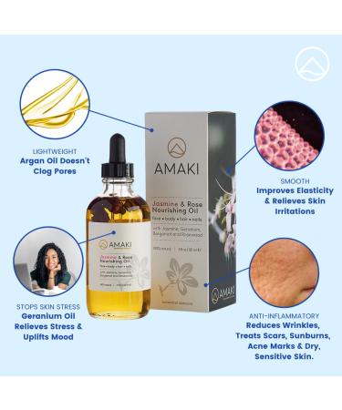 Organic Moisturizer Face - Blend of Rosehip, Jojoba, Almond, Primrose, Argan & Jasmine Essential Oils - Best Women's Face Moisturizer for Reducing Wrinkles & Acne Scars - Buy Online on GoSupps.com