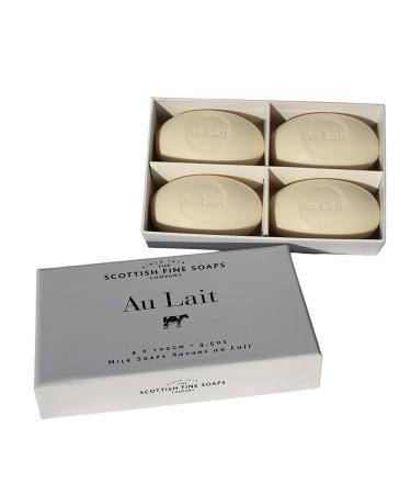 Scottish Fine Soaps Au Lait Milk Soaps 4x100g - Luxurious Bathing Experience - Buy Online on GoSupps.com