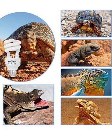 REPTIZOO Reptile UVB Bulb UVB 15% and 26W Desert Fluorescent Lamps - Buy Online on GoSupps.com