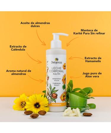  DEHESIA Organic Hydrating Body Lotion with Almonds and Calendula Nutrition and Repair for Dry and Sensitive Skin 250ml - Buy Online on GoSupps.com