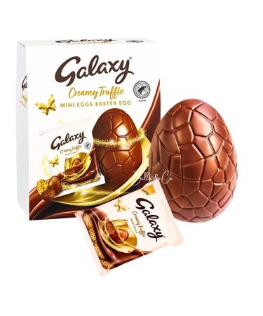 Extra Large Galaxy Milk Chocolate Creamy Truffle Minis Easter Egg | Galaxy Flavour Delicious Special For Easter Tasty And Twisty Treat Gift | Easter Gifts | Chocolate Gifts For Women Men Kids | 252g