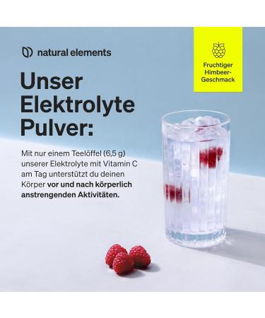 Electrolytes Powder Raspberry Flavor - 200g | Vegan & Lab-Tested | 30 Portions Made in Germany - Buy Online on GoSupps.com