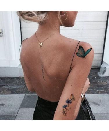 CHARLENT Butterfly Temporary Tattoos - 12 Sheets Realistic 3D Designs for Women & Girls | Party Favors & Decoration - Buy Online on GoSupps.com