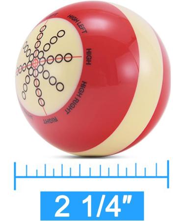 MOOCY AAA-Grade Resin Billiard Cue Ball - Standard 2-1/4'' Size, 6 oz Weight - Red White Practice Training Ball - Buy Online on GoSupps.com
