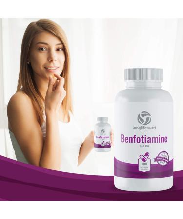 Benfotiamine 300mg 180 Vegetarian Capsules | Fat-Soluble Vitamin B1 Supplement for Circulation & Nervous System - Buy Online on GoSupps.com