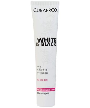 Curaprox White is black toothpaste for white teeth tooth whitening with black toothpaste made from activated carbon of coconut whitening tooth paste 1 x 90 ml