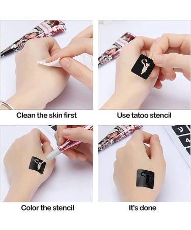 Henna Tattoo Stencils Kit - 10 Reusable Sheets for Women, Girls, and Kids | 200+ PCS Templates for Indian Arabian Glitter Airbrush Tattoos on Face & Body - Buy Online on GoSupps.com