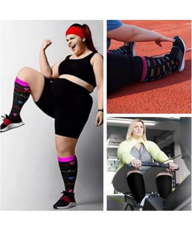 Buy Oversized Compression Stockings - Extra Large Graded Calf Support Socks for Travel Pregnancy & Nurses (3XL 4XL) - Buy Online on GoSupps.com