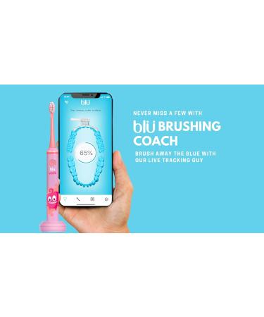 Buy Blu Smart Bluetooth Kids Toothbrush - Live Tracking App Rechargeable Electric - Promotes Healthy Brushing Habits (Pink - Buy Online on GoSupps.com