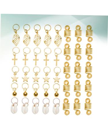 minkissy 1 Braiding Hair Accessories Braid Hair Accessories Decorative Hair Clips Braided Hair Clip Gold Hair Accessories Gold Hair Clips Shell Hair Rings Arm Makeup Cleaner Wig Embossed - Buy Online on GoSupps.com