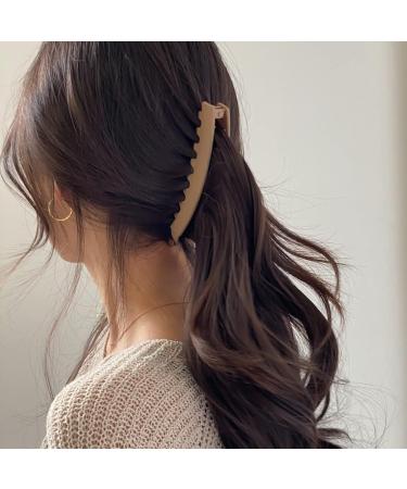 Hair Clips Solid Color Frosted Banana Clip Fashion Ponytail Holder Hair Clips Hairpins Barrettes Women's Hair Accessories Blue Hair Clips (Size : Navy blue) - Buy Online on GoSupps.com