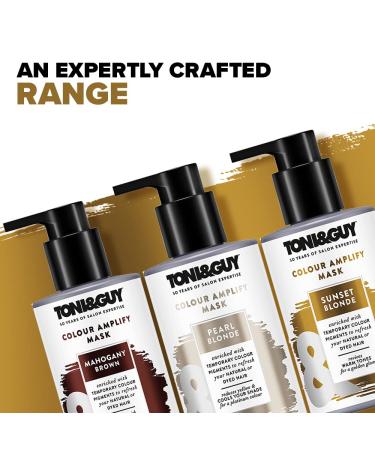 Toni & Guy Sunset Blonde Color Amplify Hair Mask 200ml - Argan Oil & UV Filter - Temporary Color Pigments for Radiant Hair - Buy Online on GoSupps.com