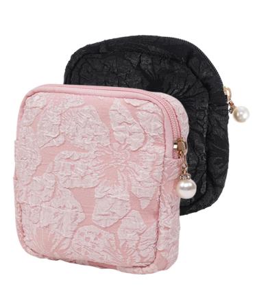 Sewoart 2 pieces of women bands storage bag menstrual bag Insoly bags Multi -purpose Small pocket Reiseland Perioda bag Decorative periodica bag women's tinge bags girls