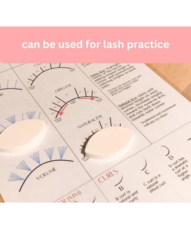 BELLEMORY Lash Mapping Chart for Eyelash Extension Training - Beginner Practice Chart with Curl and Diameter Guide - 1 PC - Buy Online on GoSupps.com