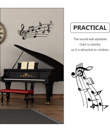 LIFKOME Sign Wall Decor Musical Note Pendant Decor Emblems Music Notes Silhouette Wall Art Home Wall Ornament Metal House Black 40x21.5cm - Buy Online on GoSupps.com